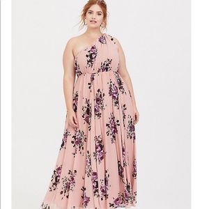 Torrid Size 30 PINK FLORAL Gown, short size